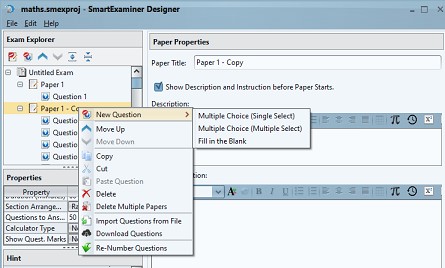 Question authoring in Designer