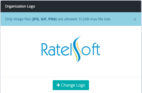 Change the organization logo from Settings