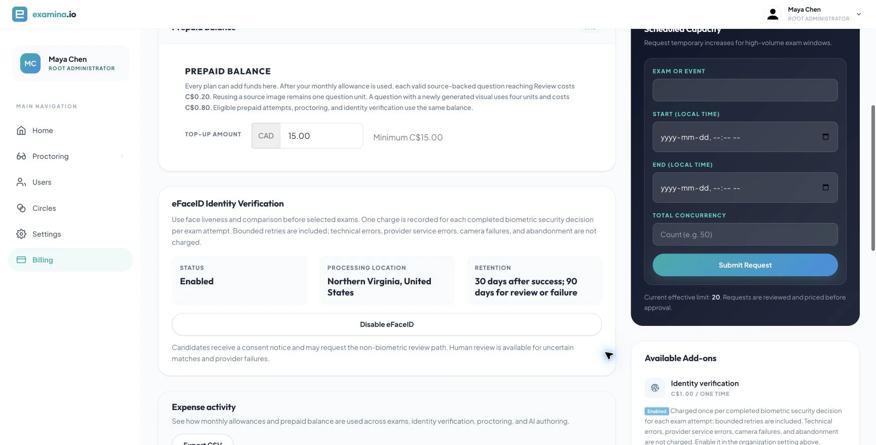 The eFaceID verification card enabled for Cedar Valley University
