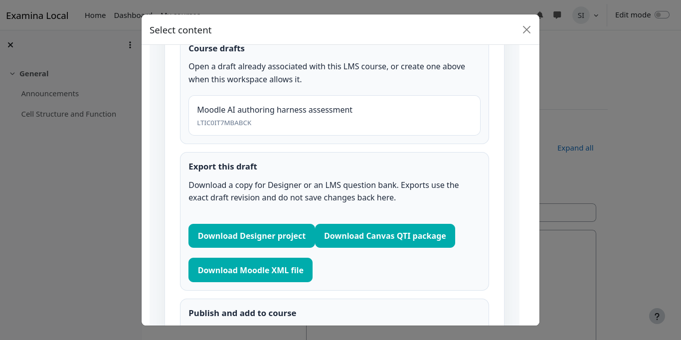 Export a copy or publish the reviewed draft