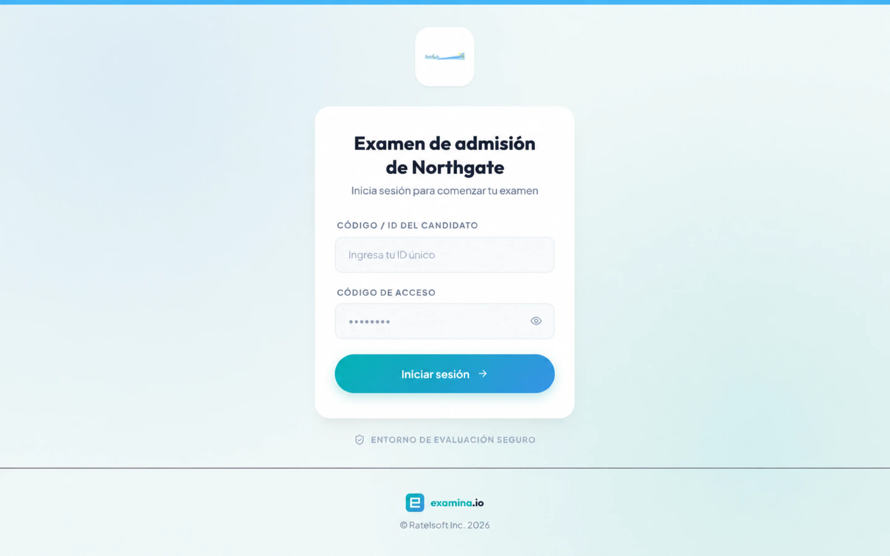 Página de inicio de sesión de Client