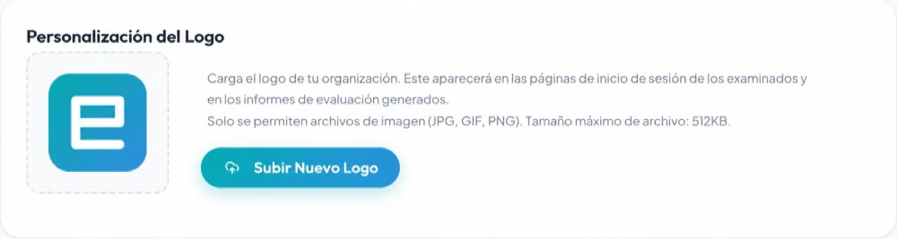 Cambia el logotipo de la organización desde Configuración