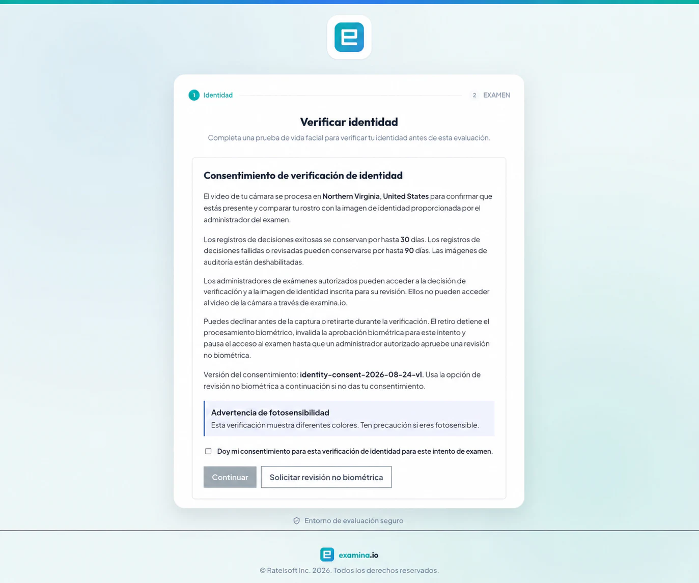 Consentimiento para la verificación de identidad