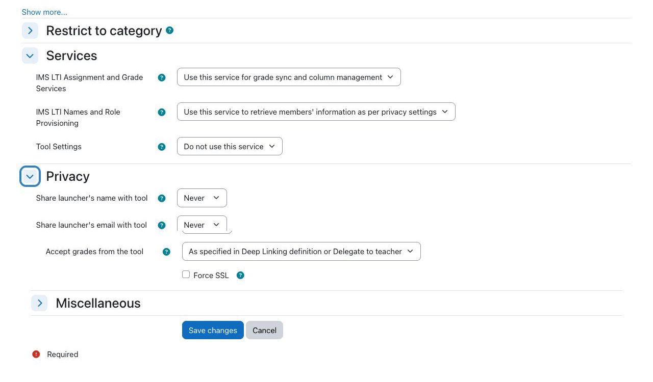 Habilita los servicios de calificaciones y lista de participantes de Moodle limitando los datos de identidad compartidos