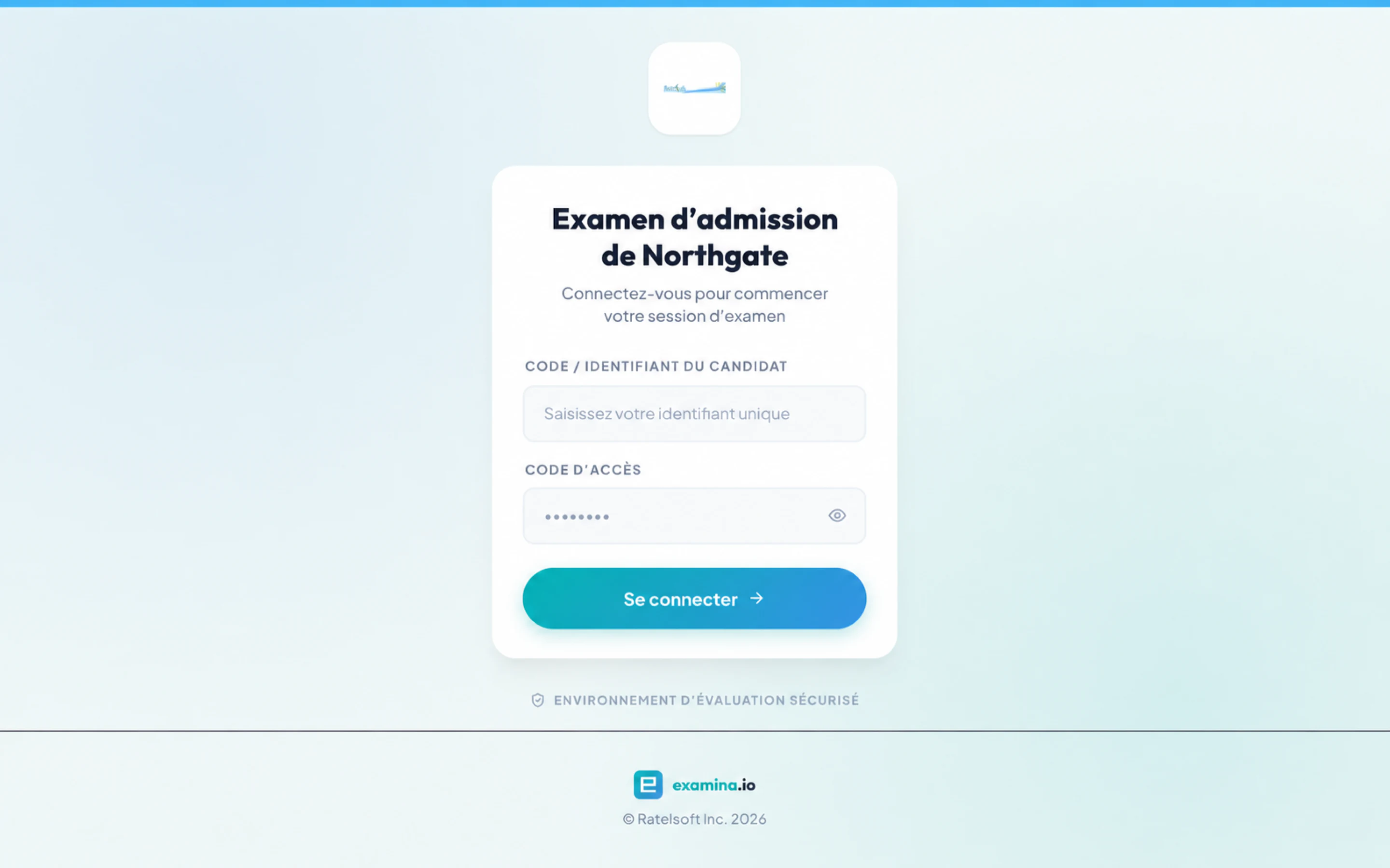 La page de connexion client