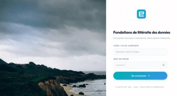 Le style de connexion Client moderne avec la marque de l'organisation