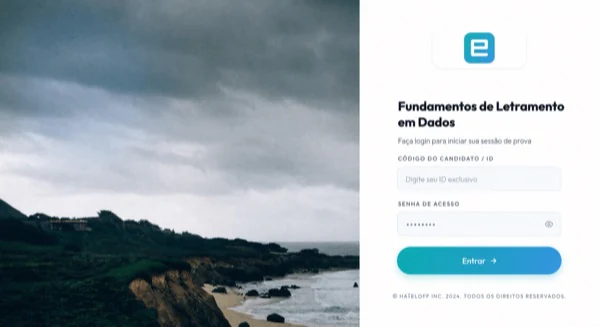 O estilo de login Modern do Client com a identidade visual da organização