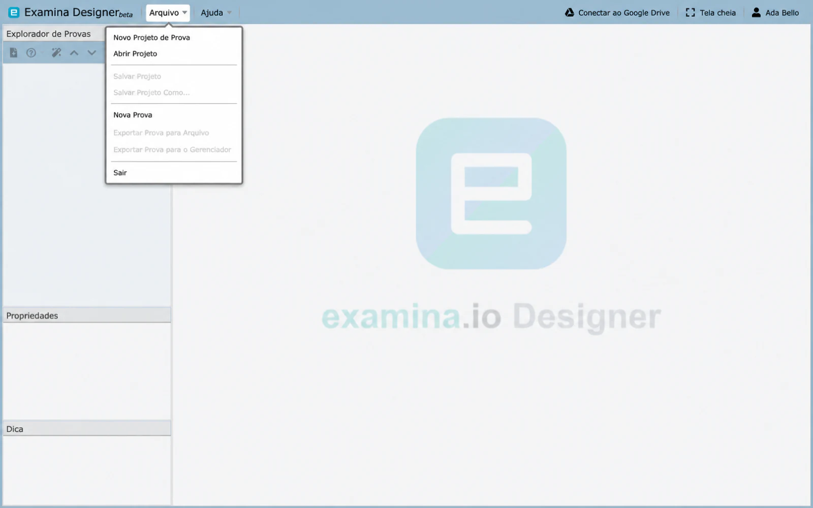 O menu File