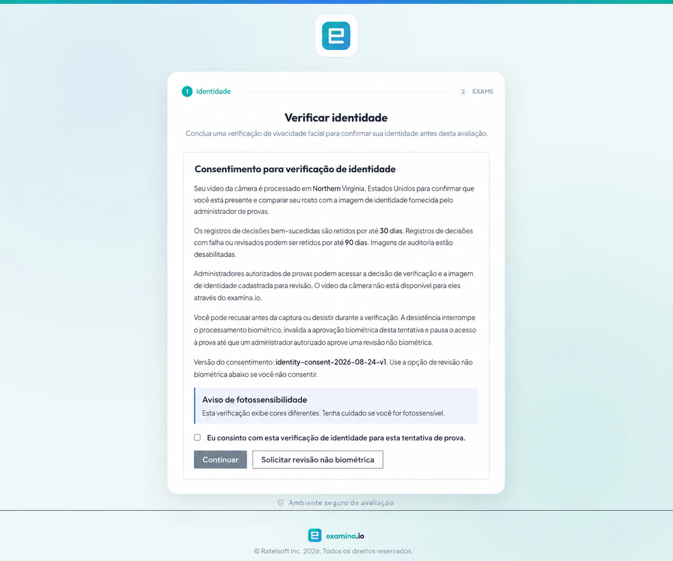 Consentimento para verificação de identidade