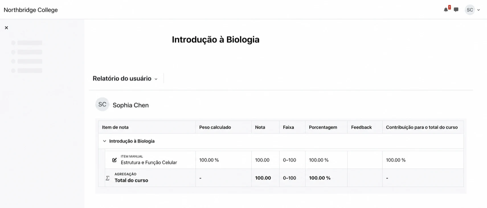 O resultado do examina.io enviado no livro de notas do Moodle